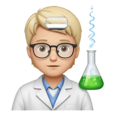 scientist boy sticker