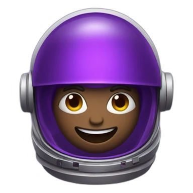 purple funny spaceman sticker