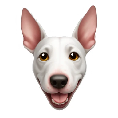 Bull Terrier, happy with heart, on transparent background sticker