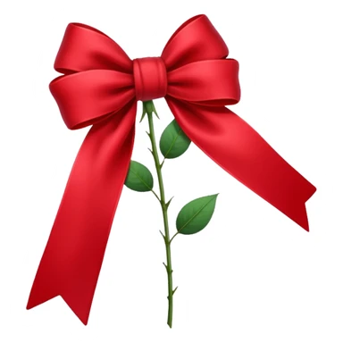 Un lazo rojo y con rosa sticker