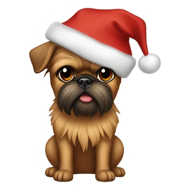 brussels Griffon Christmas hat  sticker