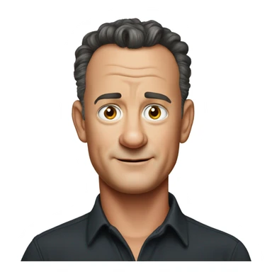 Tom Hanks with boue eyes sticker