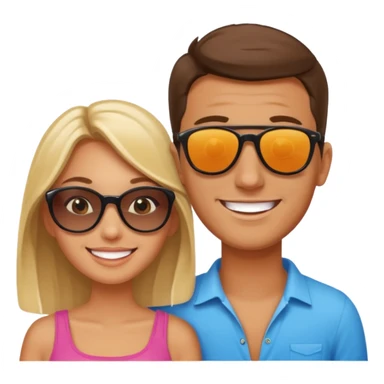 crea una pareja de jovenes disfrutando de un hotel sticker