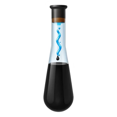 Tubo de ensayo con líquido negro sticker