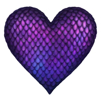 dark iridescent scale heart sticker