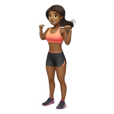 girl booking a crossfit class sticker