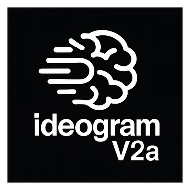 recreate this logo with text of "ideogram V2a", MAKE IT FIT IN SQAURE  sticker