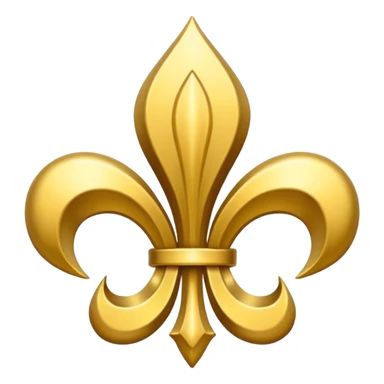 Flor de lis dourada sticker