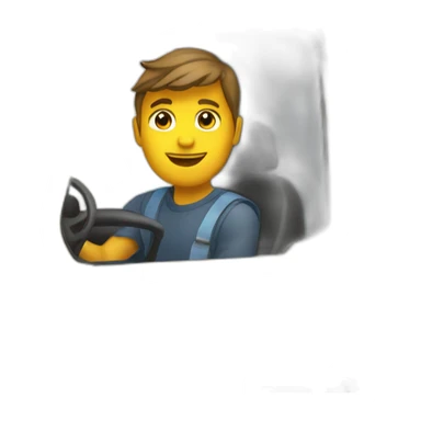 driver with truck emoji sticker