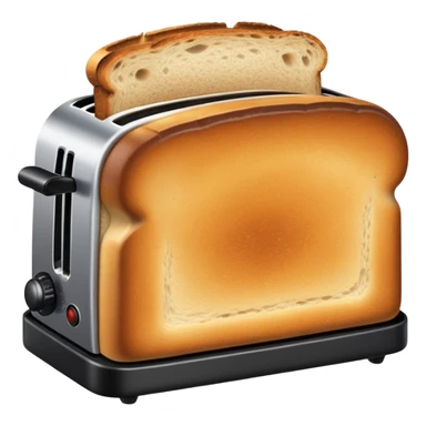 An overly toasted slice of bread, black, with burnt edges and a rough, crispy surface — showing signs of being left in the toaster too long sticker