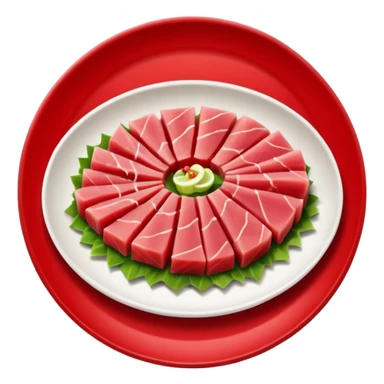 Make tuna sashimi iPhone emoji style sticker