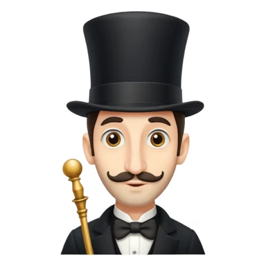 Jewish man with long nose and a top hat sticker