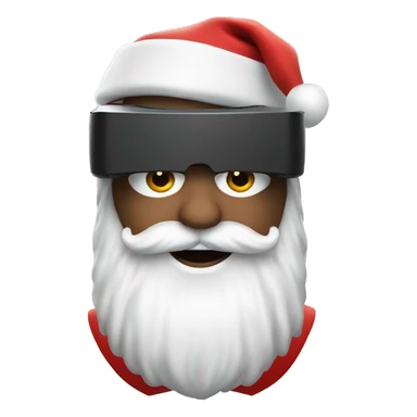 Santa using a white VR headset  sticker