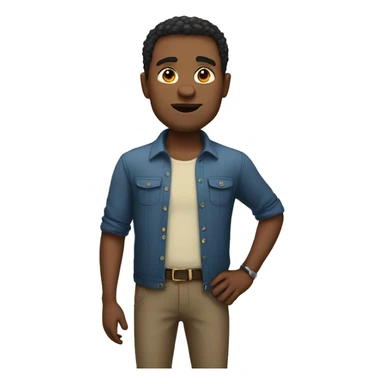 Man with heights sticker