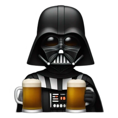 Dark vador beer sticker