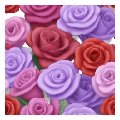 Pink,lilac, and red bouquet of flowers  sticker