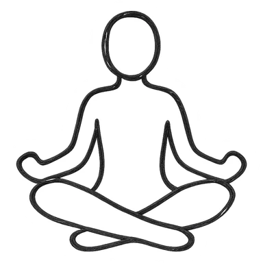 yoga pose black outline icon sticker