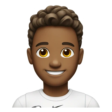 smiling boy in white Nike shirt sticker