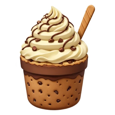 Crumble cookie arcoíris de Nutella y chocolate con un helado de vanilla encima
 sticker