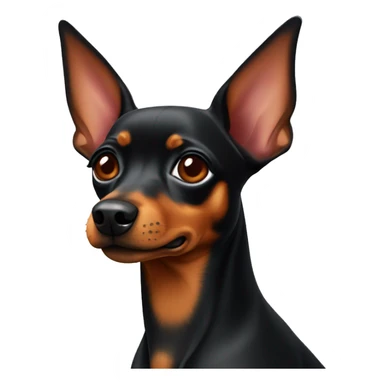 Mini pinscher color fuego sticker