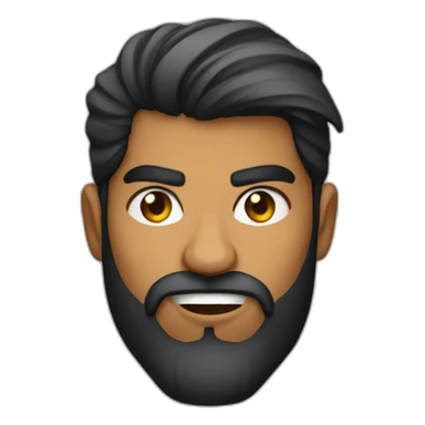 angry stylish sri lankan 25 year old with a beard sticker