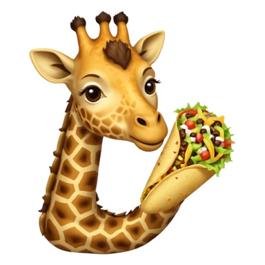 giraffe eating a taco sticker