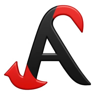 Punto negro adentro un símbolo de encendió en  Blanco y alado una letra N en rojo sticker