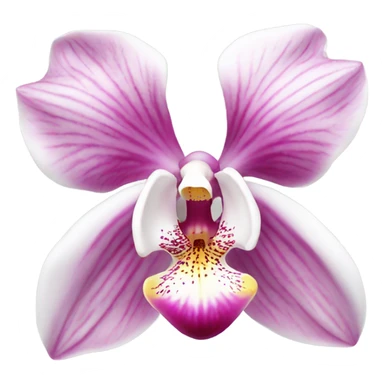 beautiful pink and white orchid sticker
