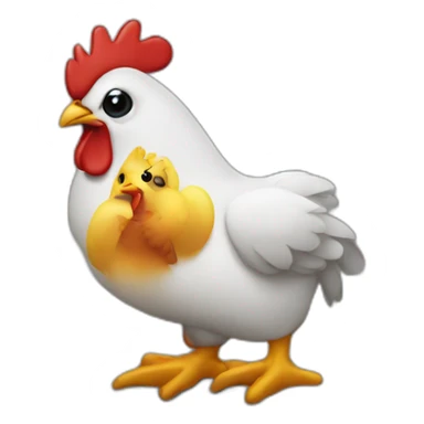 kiss from chicken sticker