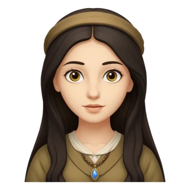 jewish women young ancient Judea, long hair modest sticker