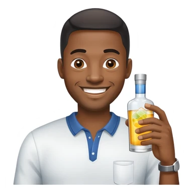 Black man with vodka  sticker