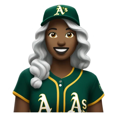 Oakland Athletics woman  sticker