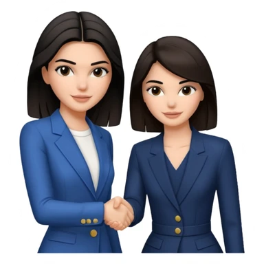 kendall jenner shaking hands with a other woman sticker