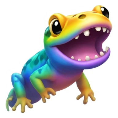 salamander blowing bubbles  sticker