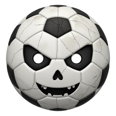 BALON DE FUTBOL CON CARAS TERROR sticker