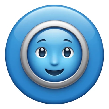 Un círculo azul con un ✅ en medio sticker