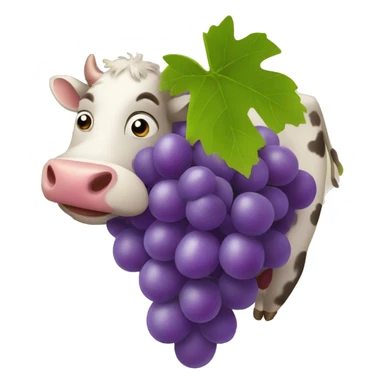 Grapes cow sticker