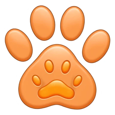 a very light pale pastel orange #FFDBBB pawprint sticker