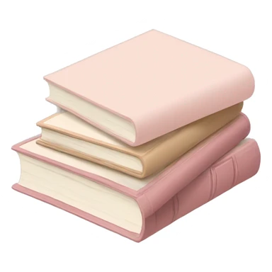 aesthetic book stack beige and light pink sticker