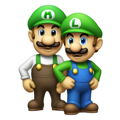 Mario and Luigi  sticker