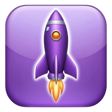 purple rocket sticker