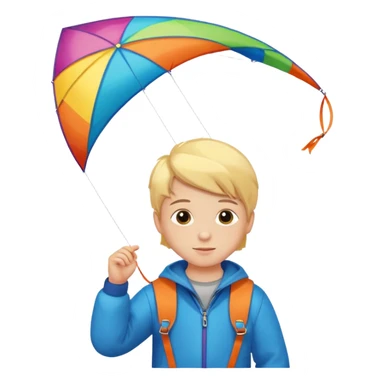 little kid with kite sticker