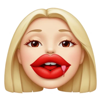 Lip kiss sticker