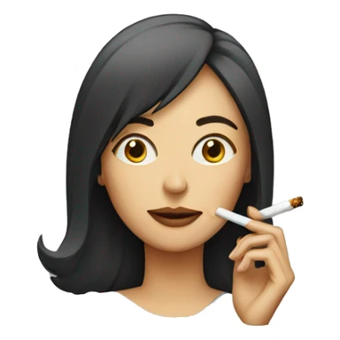 Woman smoking sticker