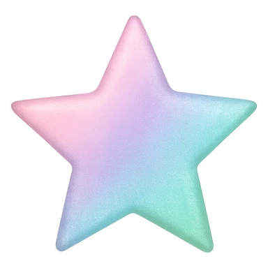 tiny star with a glamorous and stylish pastel ombre, no background sticker
