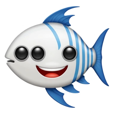 ios fishbone emoji x eyes sticker