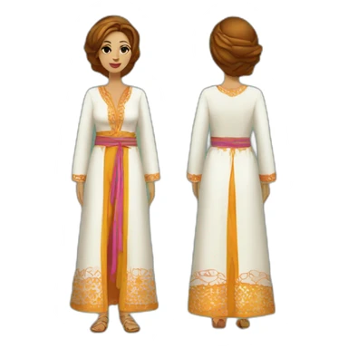 Moroccan caftan sticker