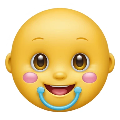 emoticon baby with sucker sticker