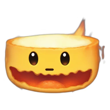 calcifer from howl's moving castle eat scrambled eggs sticker