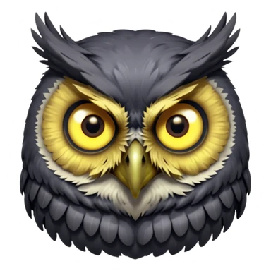 zombie owl portrait, head and shoulders only, ragged feathers, glowing eerie eyes, haunted night creature vibe, 3D cartoon, mobile game icon style, clean background, no text, no watermark
 sticker